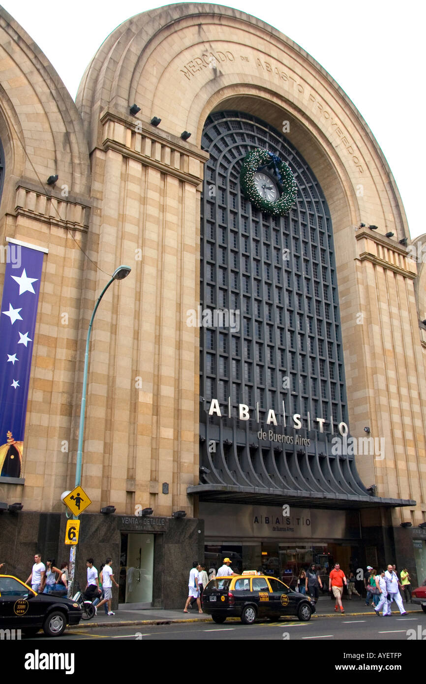 Extérieur de la Centre Commercial Abasto de Buenos Aires Argentine Banque D'Images