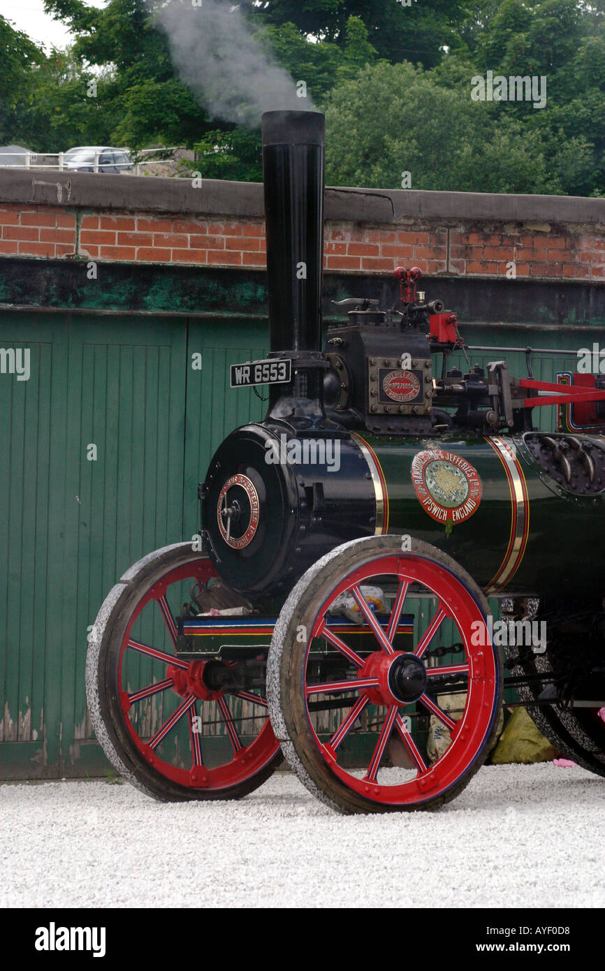 Moteur de traction avant et visible sous la vapeur Ransomes Sims Jefferies Banque D'Images