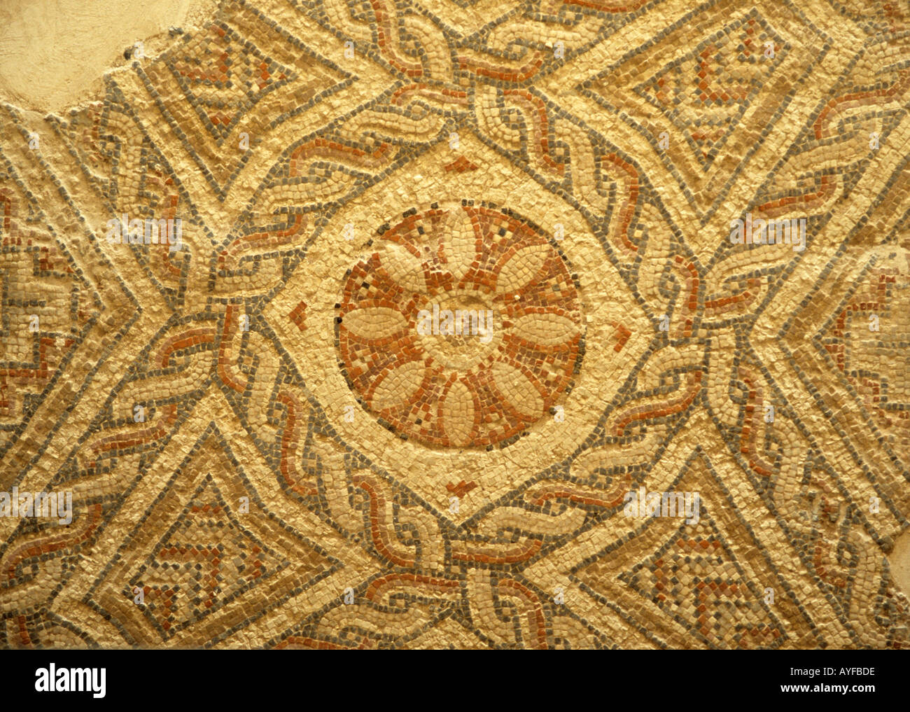 Sol en mosaïque romaine d'Eustolios ancienne annexe, Kourion, Chypre Banque D'Images