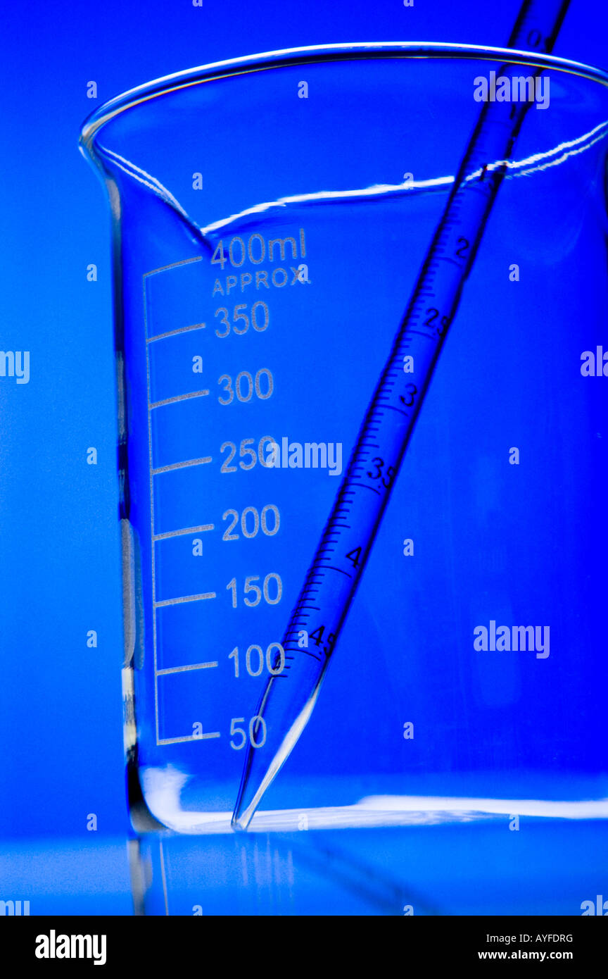 Matériel de laboratoire en verre Banque D'Images