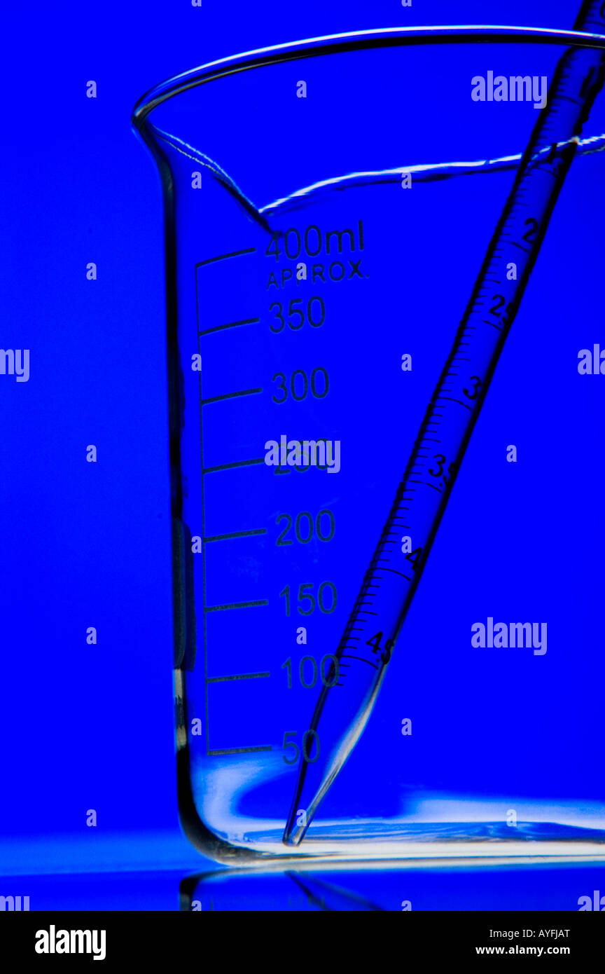 Matériel de laboratoire en verre Banque D'Images