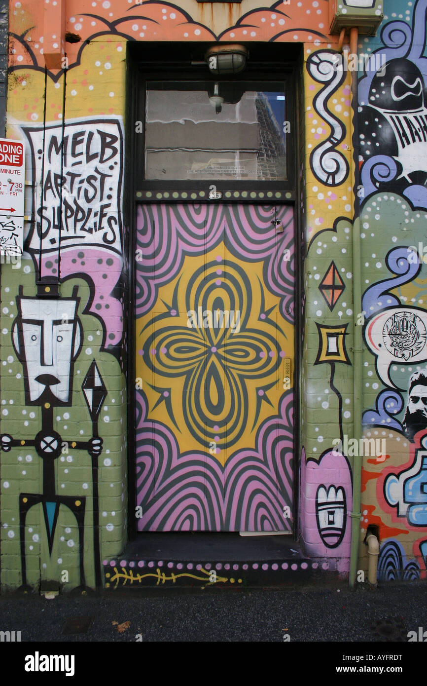 Art urbain - Melbourne - Australie Banque D'Images