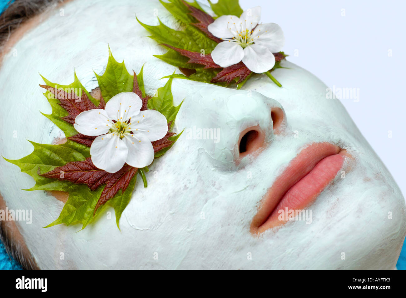 Masque visage cosmétique Banque D'Images