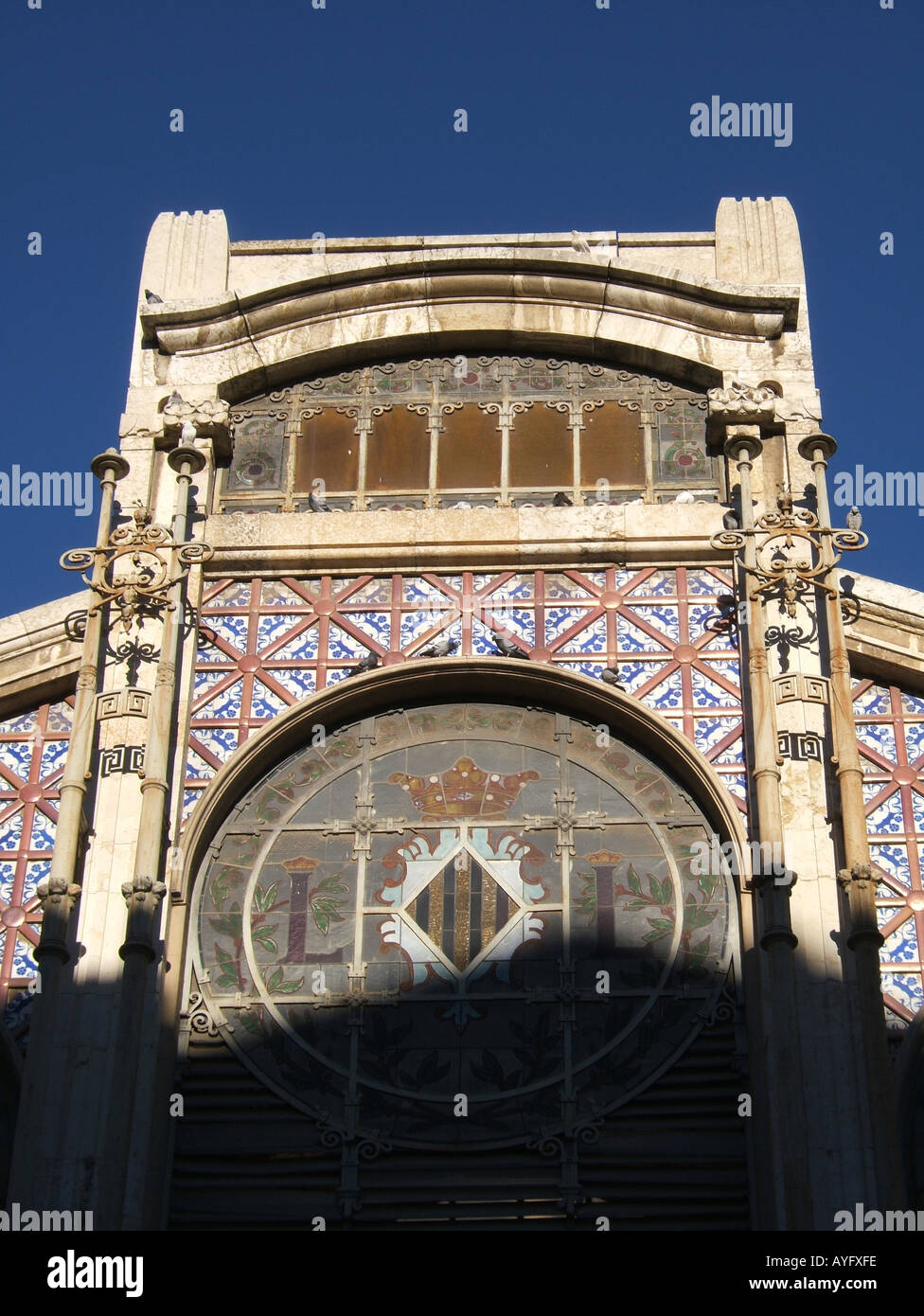 Le marché central de Valence, Espagne Banque D'Images