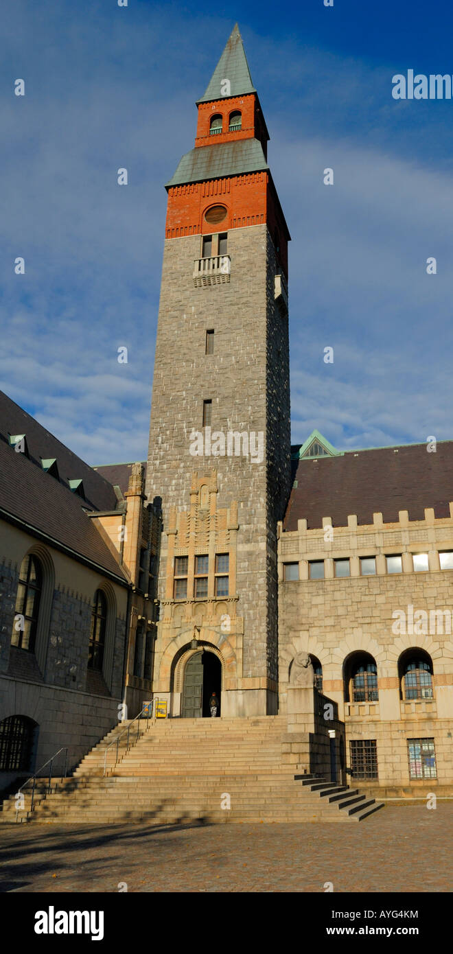 Le Musée National de la Finlande, Helsinki, l'Europe. Eliel Saarinen, 1910 Architectes, Armas Lindgren, Herman Gesellius. Banque D'Images