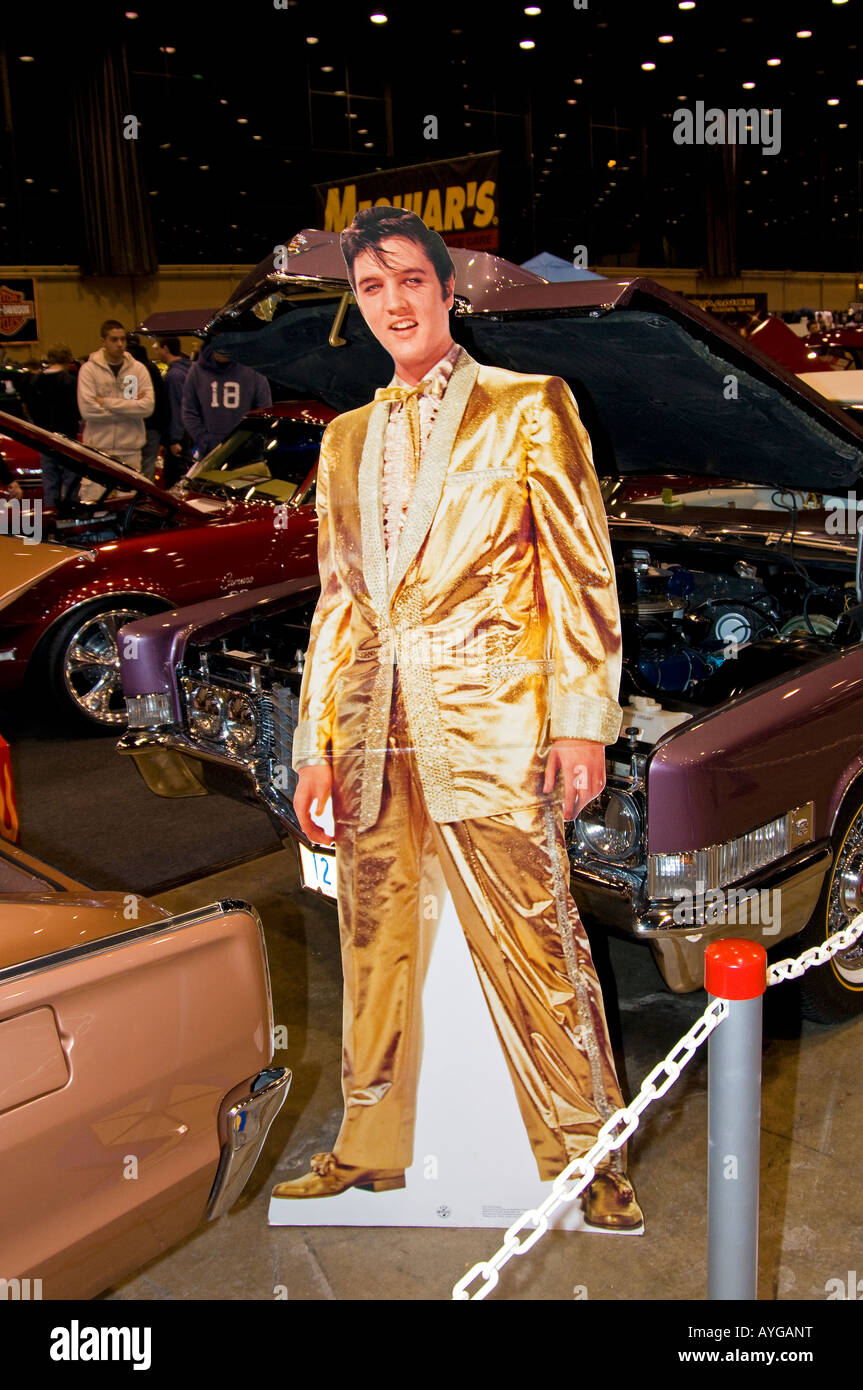 Elvis Presley à l'affiche Car Show Banque D'Images Elvis Presley à l'affiche Car Show Banque D'Images