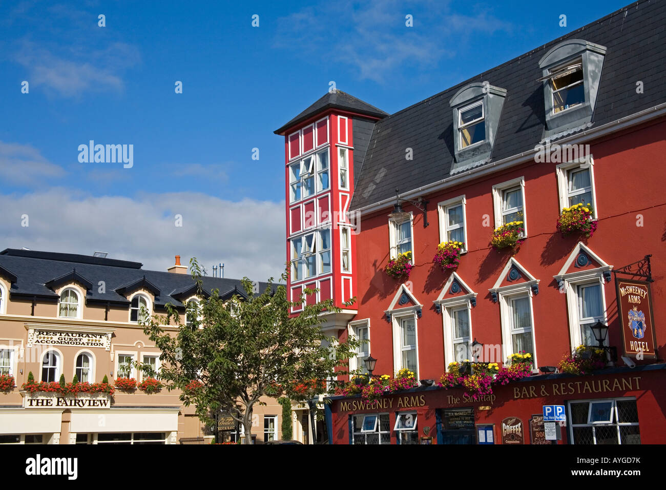 Hôtels dans la ville de Killarney, comté de Kerry, Irlande Banque D'Images