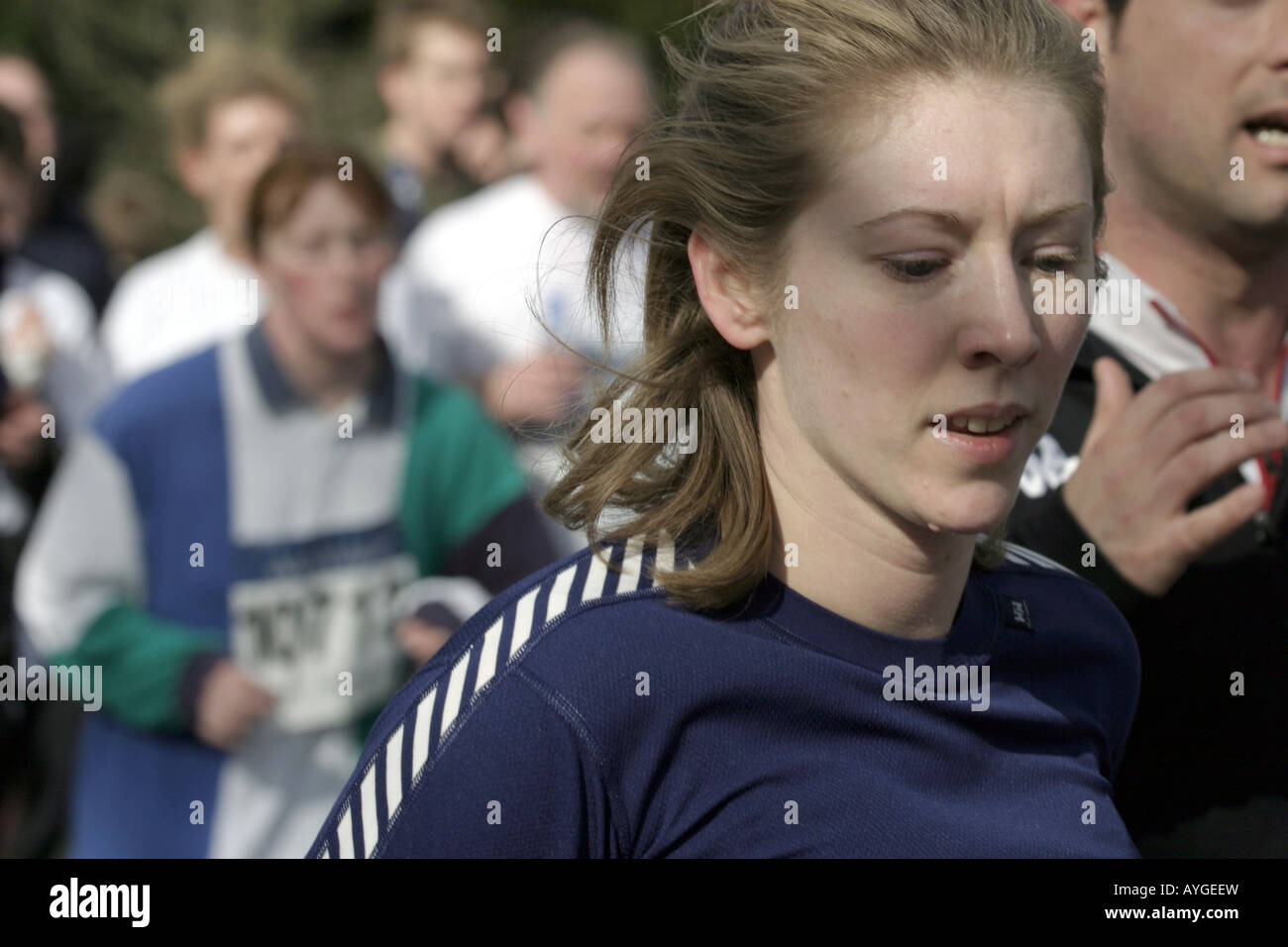 Les coureurs de marathon Banque D'Images