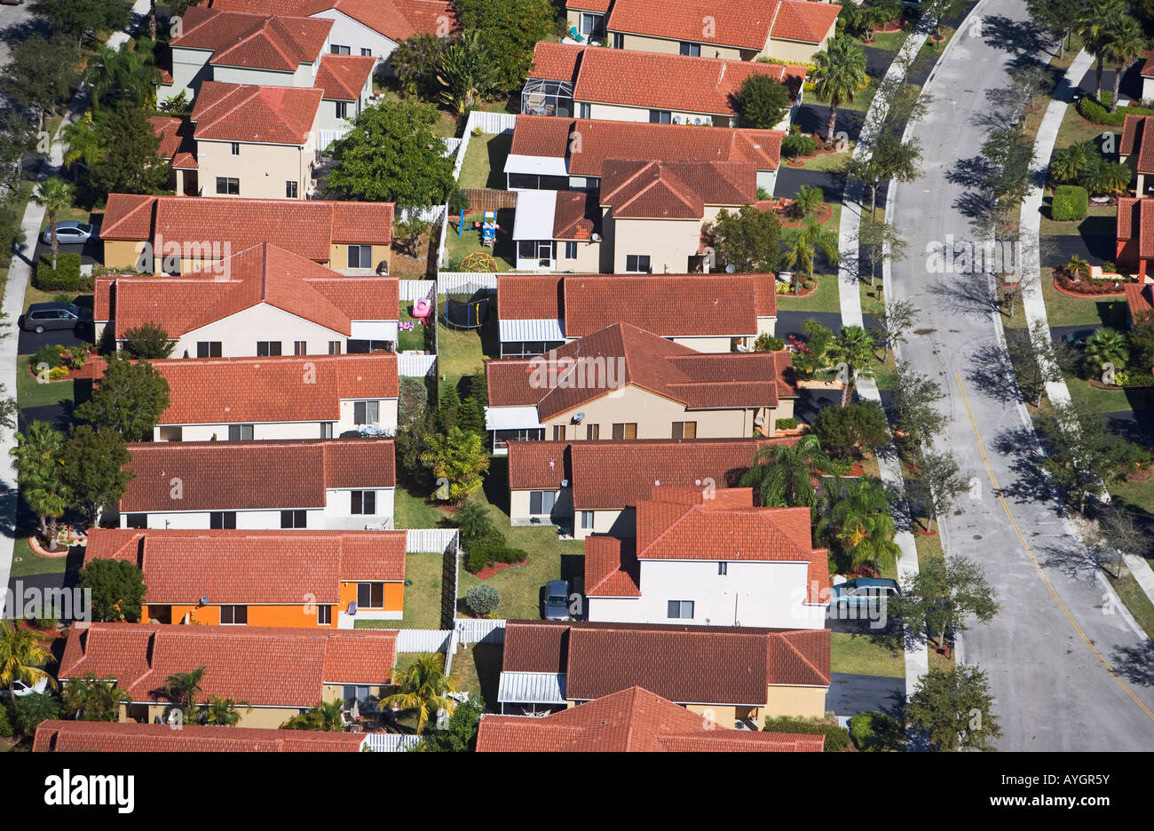 Vue aérienne de la communauté d'habitation Banque D'Images