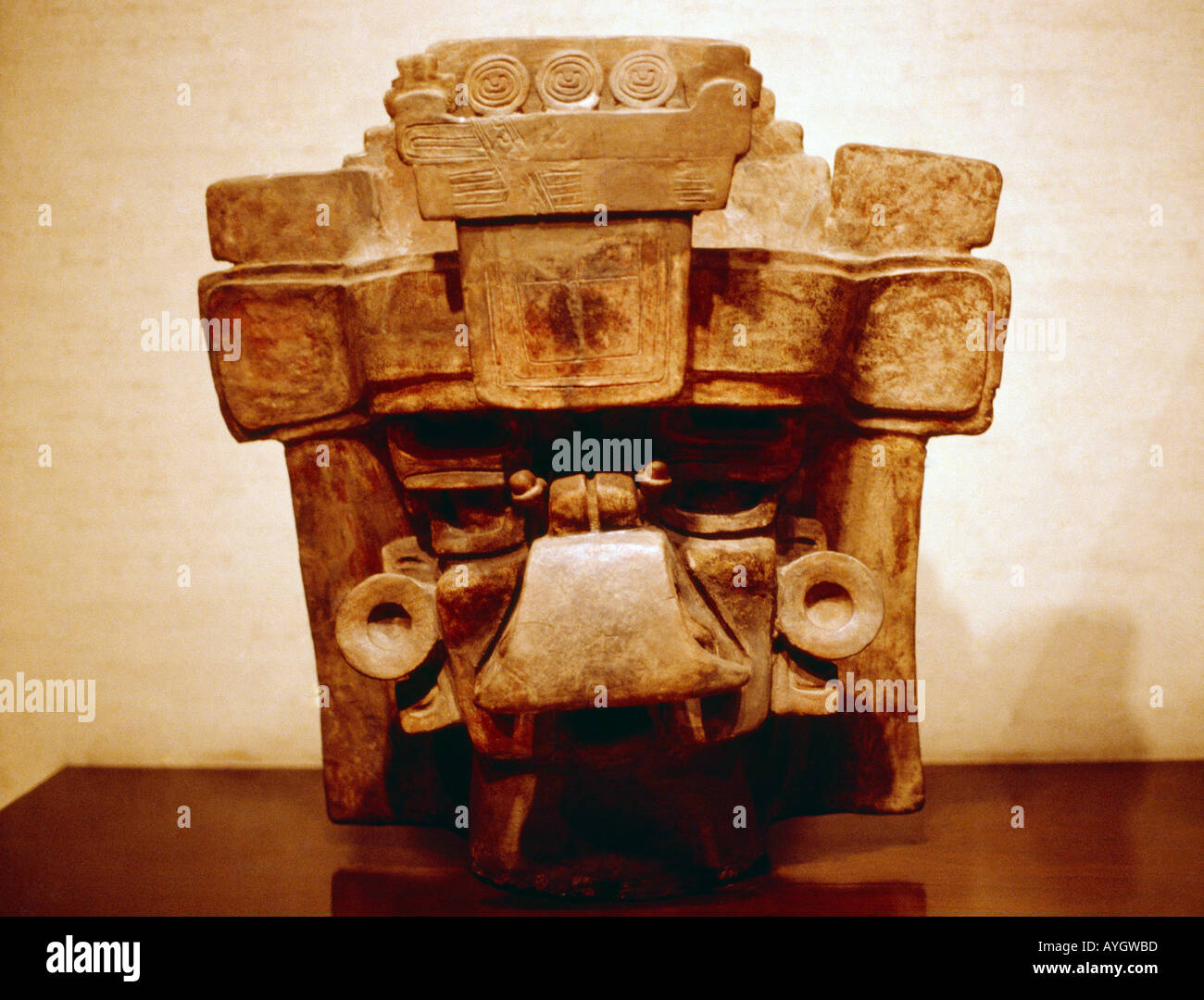 Mexique urne zapotèque de Monte Alban dieu du Maïs Banque D'Images