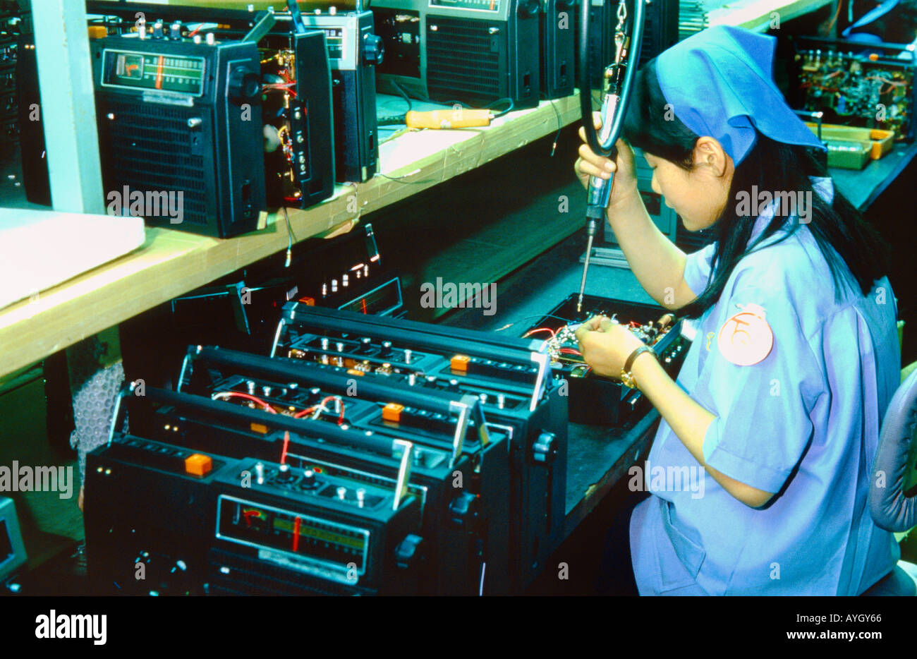 Corée Samsung Electronics Factory Radios Assemblage Banque D'Images