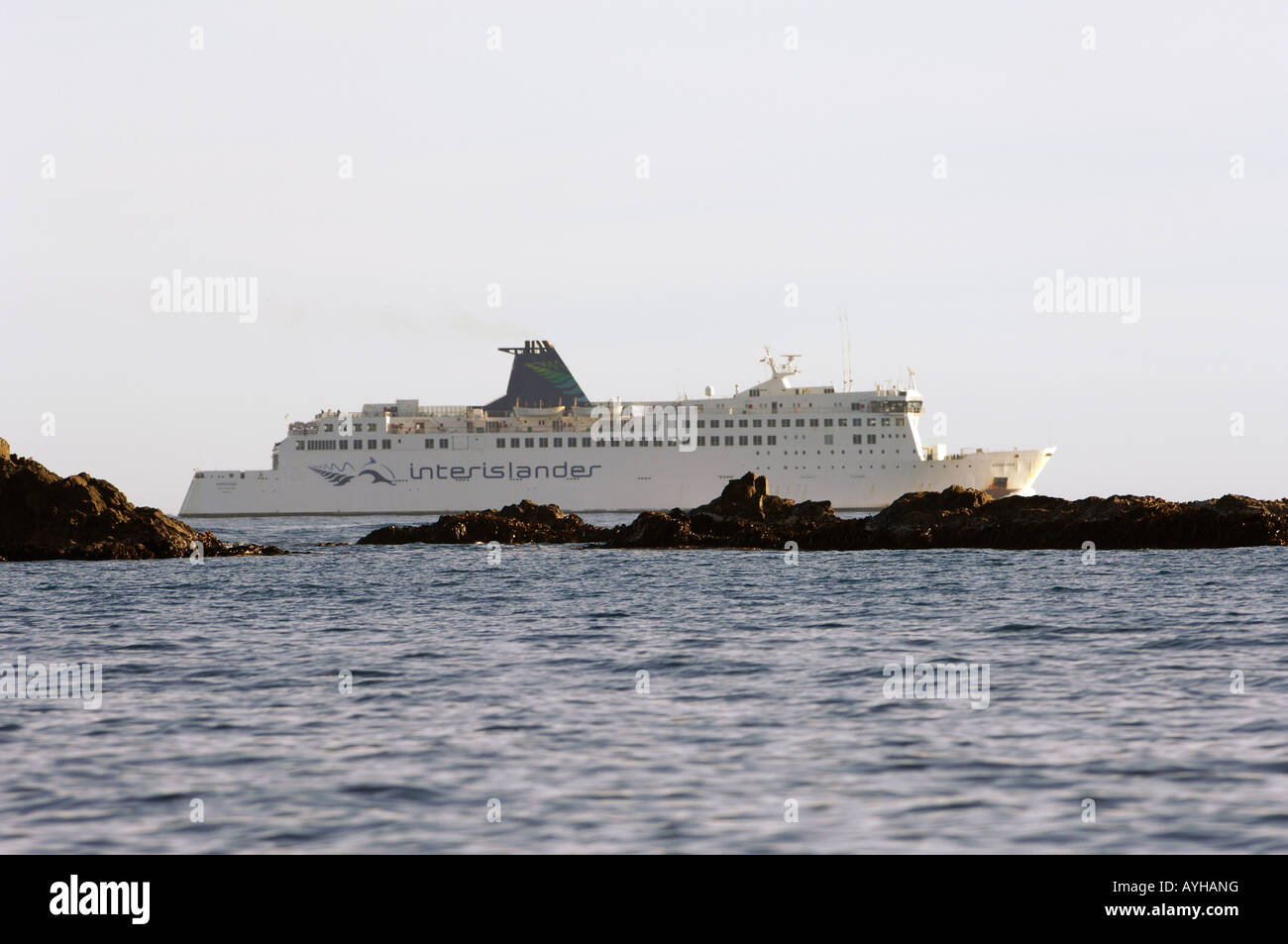 La NOUVELLE ZELANDE Inter Island Ferry traversée du détroit de Cook Arahura à partir de l'île du nord de l'île du Sud Banque D'Images