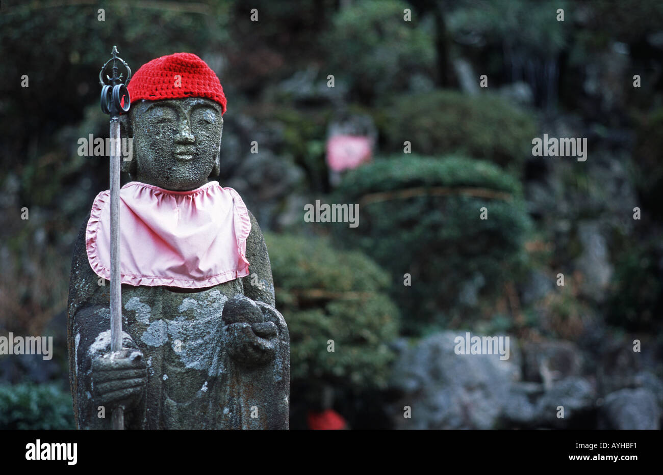 Sculpture à côté de Gokurakuji jizo Mizo à côté du temple yu Mandara Kinosaki onsen préfecture de Hyogo au Japon populaires spa resort Banque D'Images