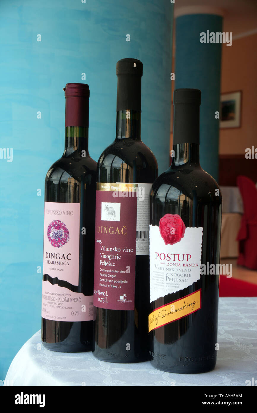 Des vins croates Banque D'Images