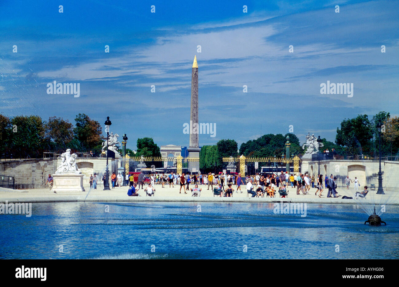 France Paris Place de la Concorde de Tuilleries Banque D'Images