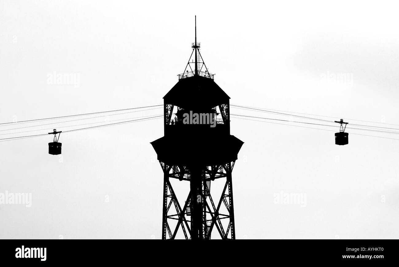 Détail de la tour Torre Jaume I à Barcelone, Espagne Banque D'Images