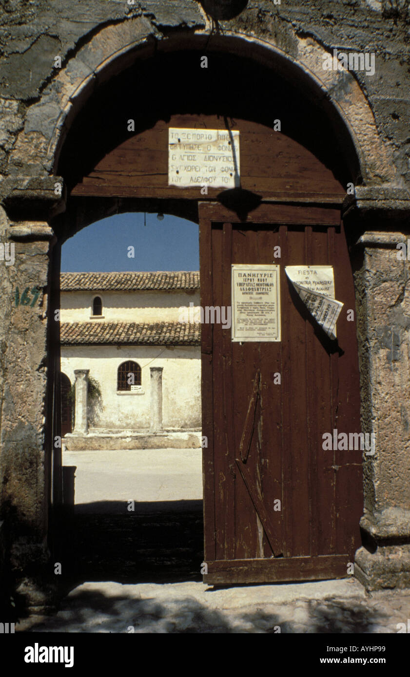 Tor zu einem Kloster Zante Greece Banque D'Images