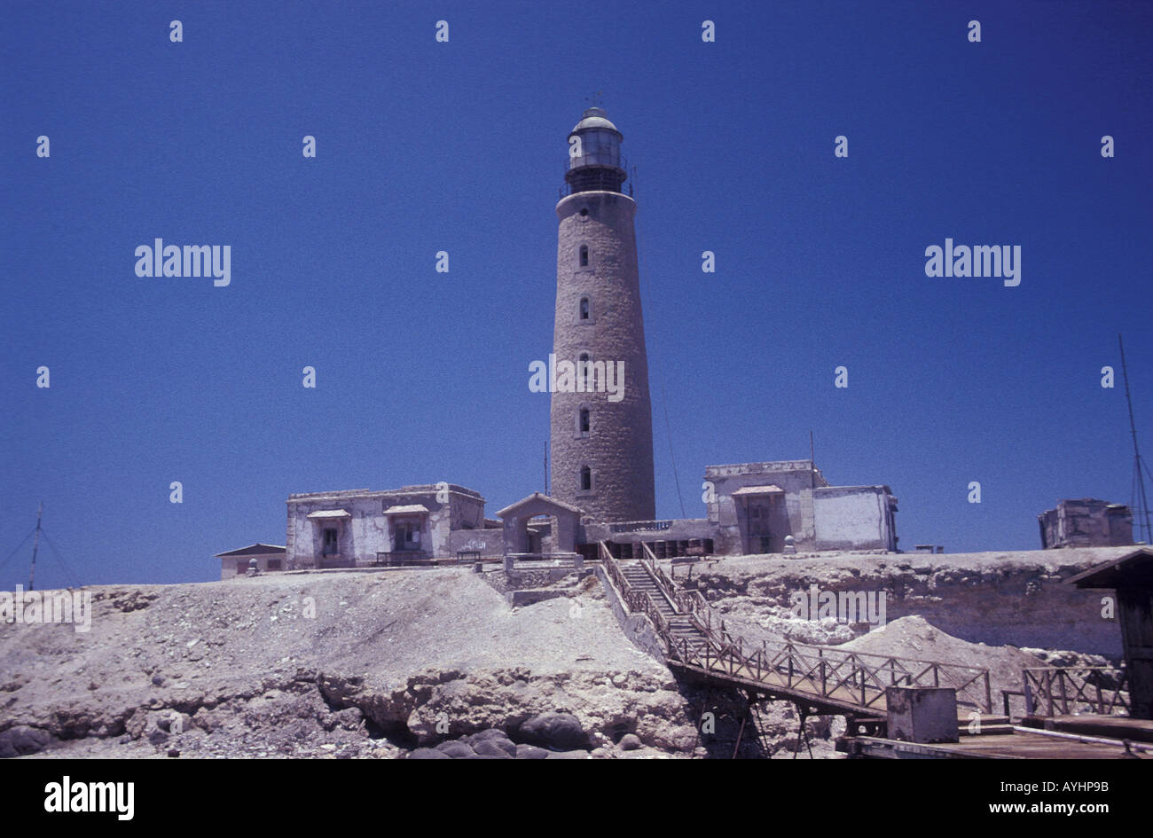 Leuchtturm Frère Island Rotes Meer Aegypten Banque D'Images