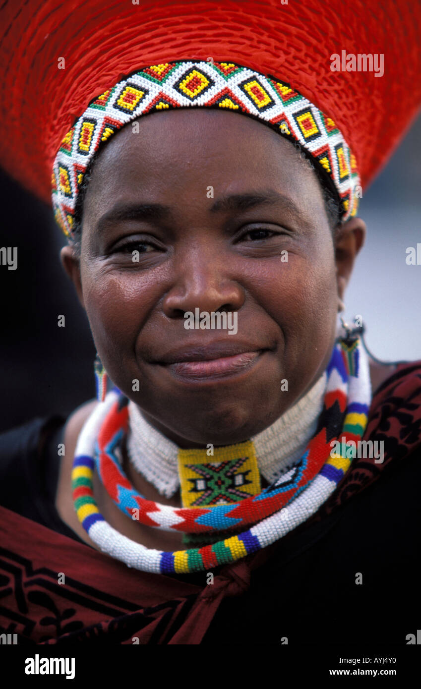 Cape Town afrique du sud portrait d'une femme de tribu Banque D'Images