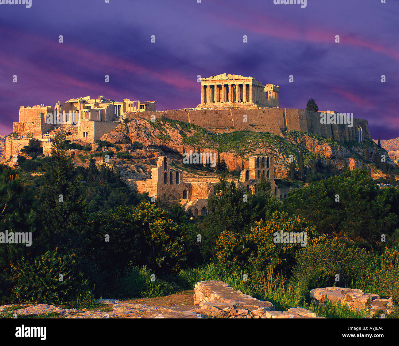 GR - l'acropole d'ATHÈNES : Banque D'Images