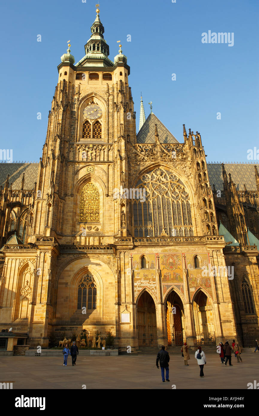 Cathédrale Saint-Guy de Prague - Château de Prague - République Tchèque Banque D'Images