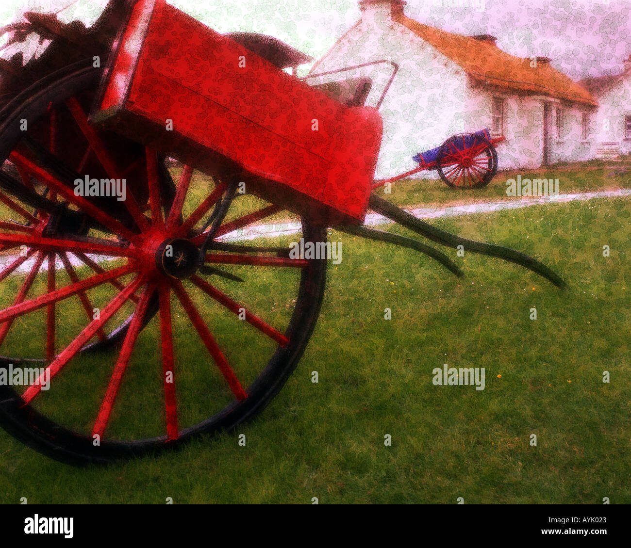 IE - CO. : DONEGAL Village Greeneville Banque D'Images