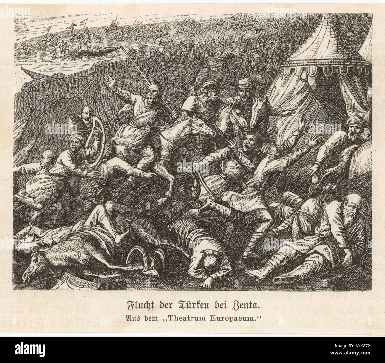 Les guerres ottomanes Zenta Banque D'Images