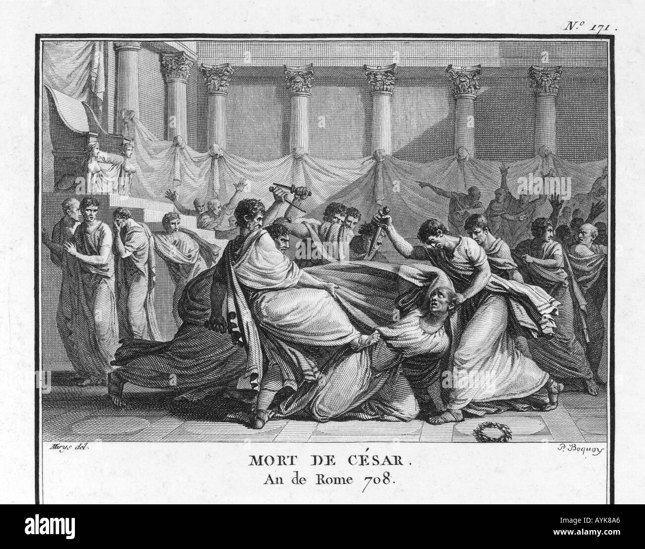 César est assassiné Banque D'Images