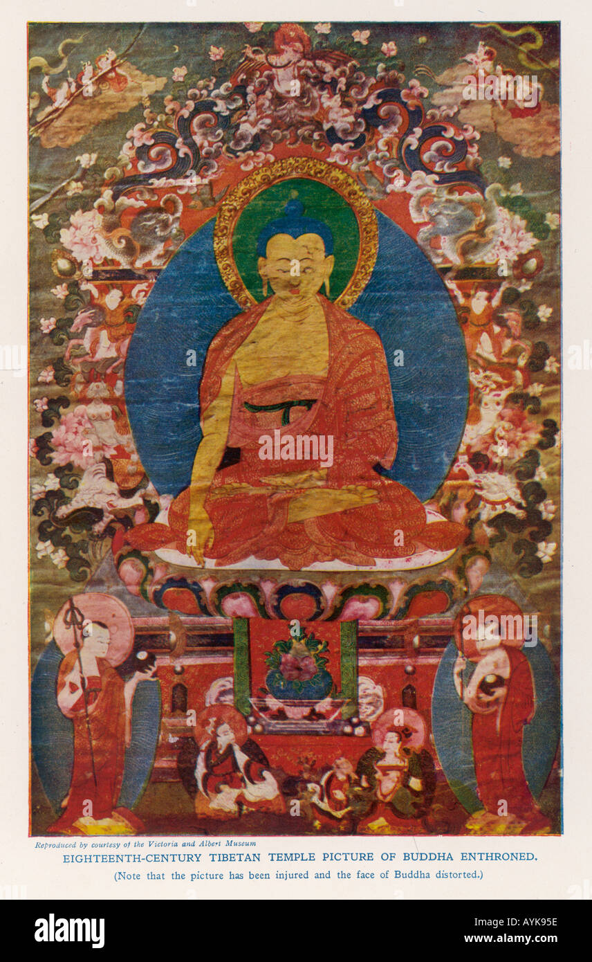 Buddha temple tibétain Banque D'Images