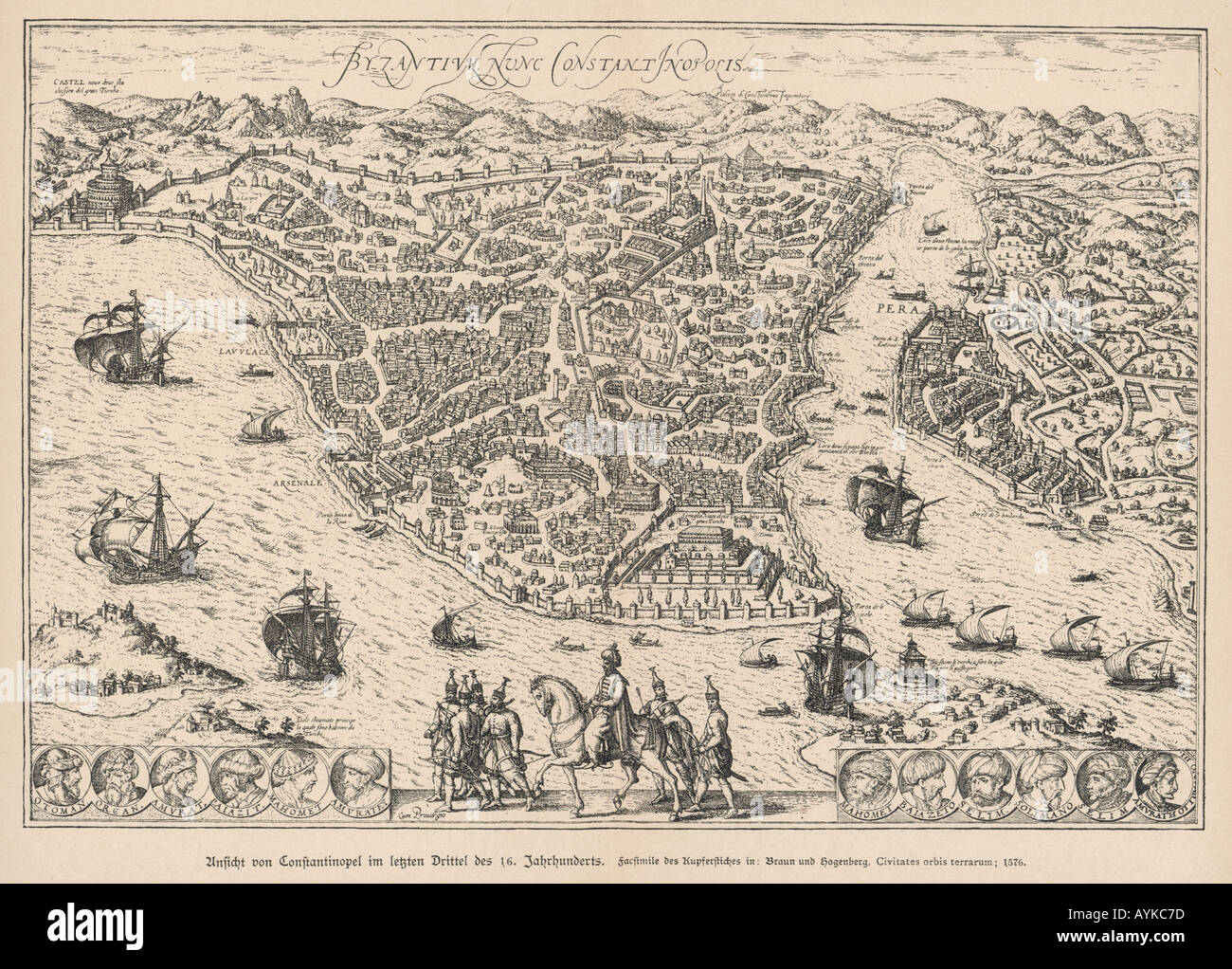 Empire Ottoman Map 16c Banque D'Images