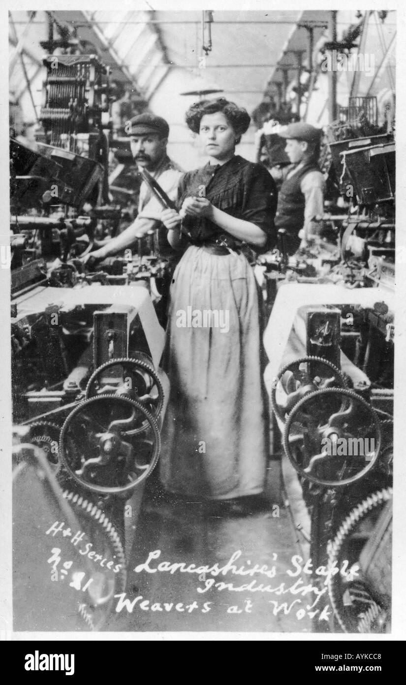 Lancashire Weaver 1890 Banque D'Images