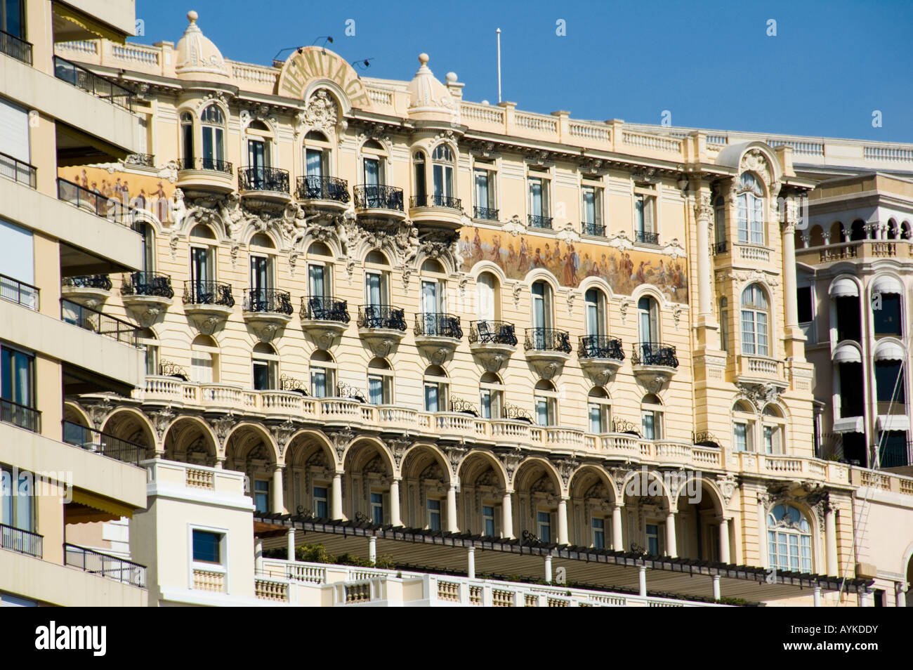 L'hôtel Hermitage à Monte-Carlo à Monaco Banque D'Images