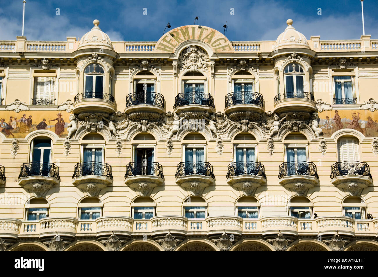 L'hôtel Hermitage à Monte-Carlo à Monaco Banque D'Images
