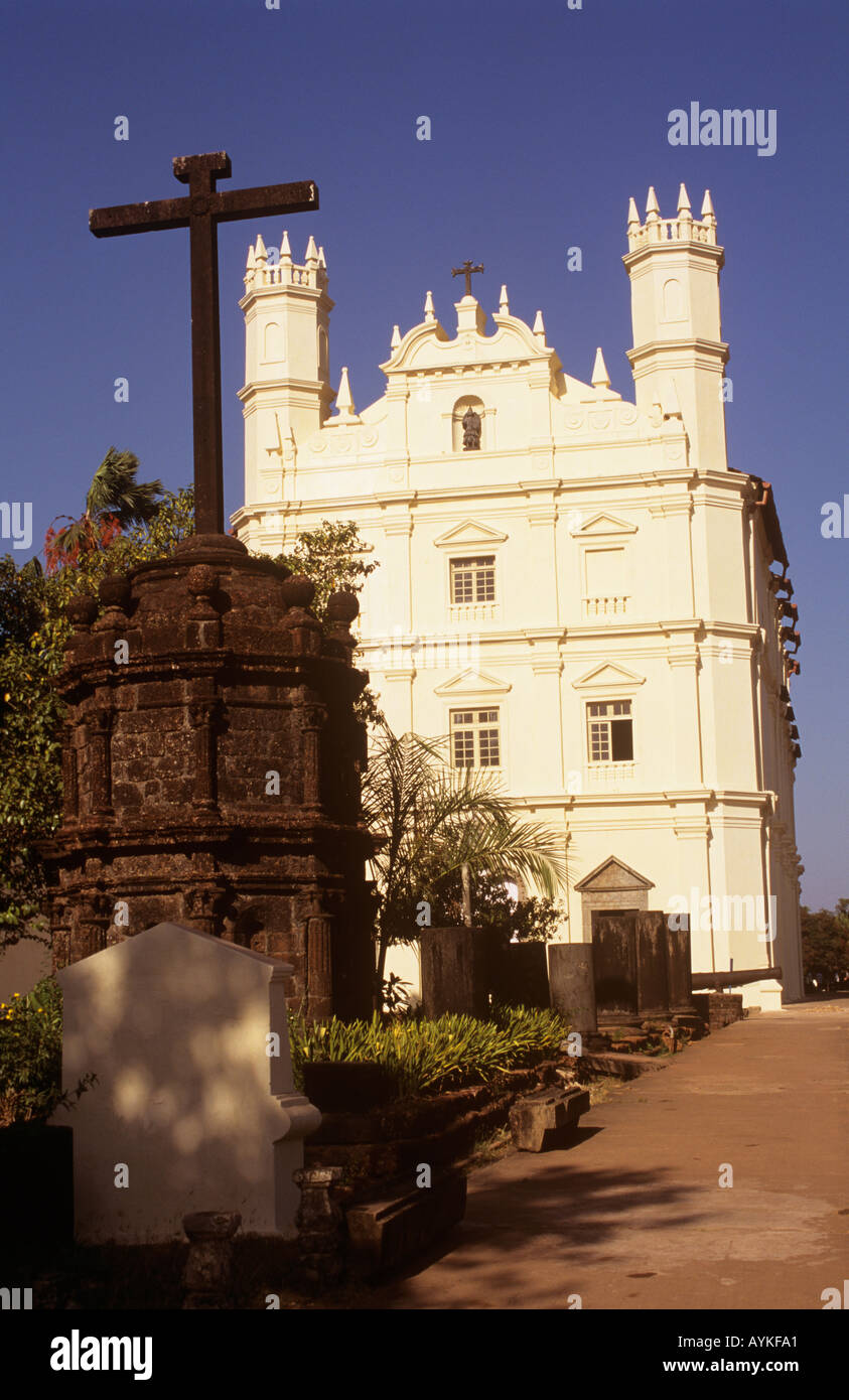 Eglise de Saint François d'assise Old Goa Inde Banque D'Images