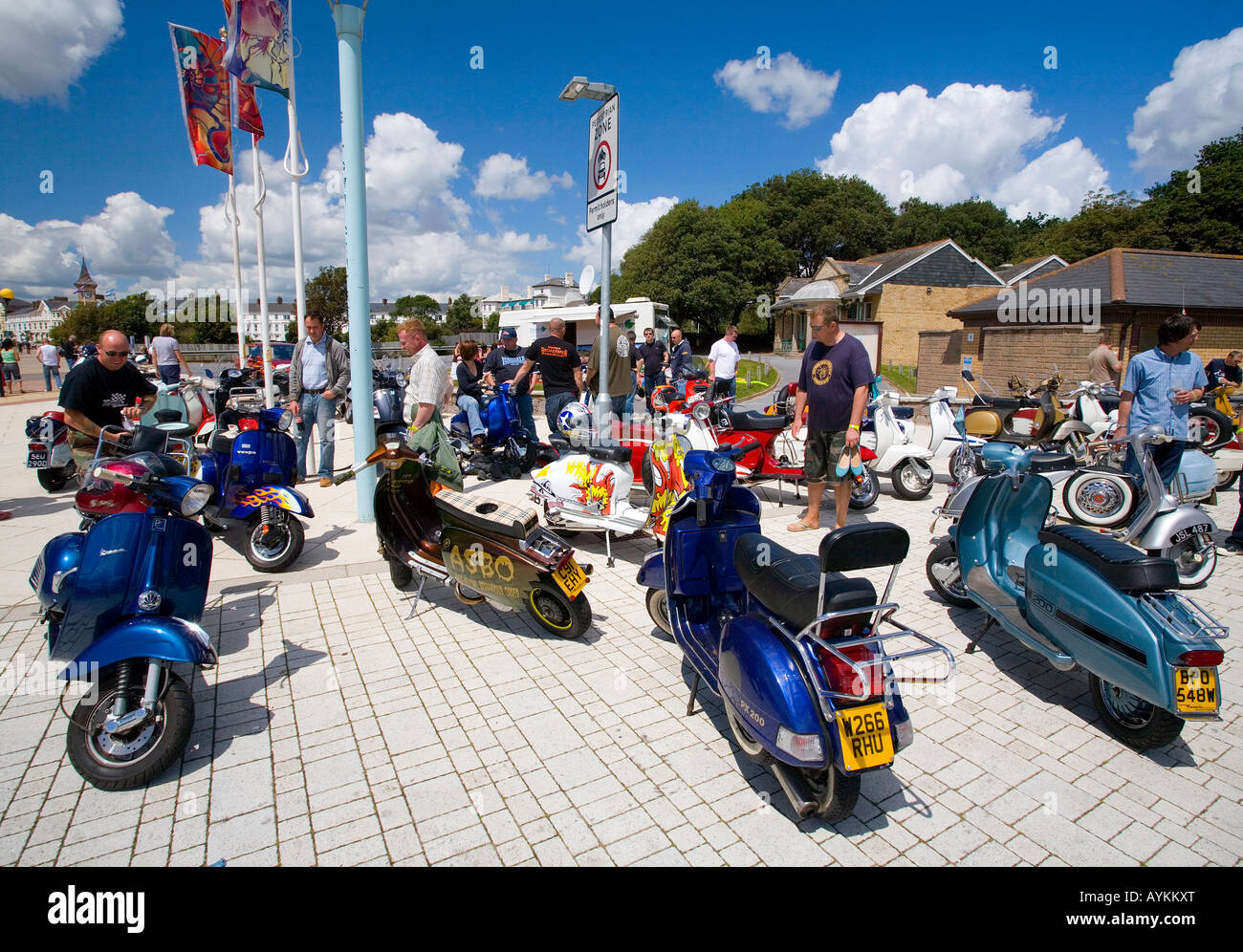 Rally Scooter, Exmouth, Devon, UK Banque D'Images