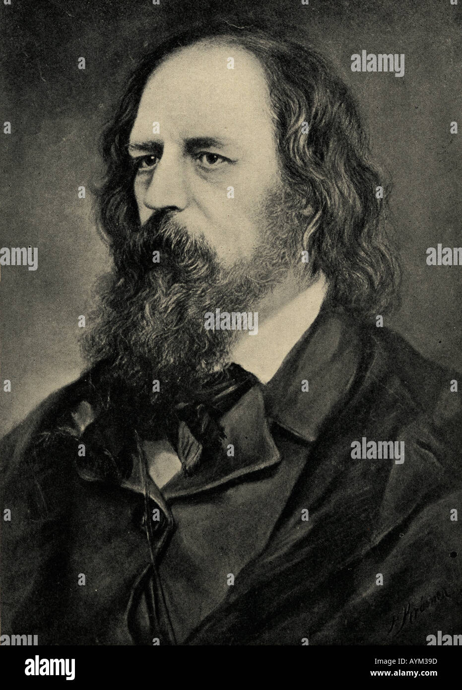 Alfred Lord Tennyson, 1809 - 1892. Poète officiel en anglais Banque D'Images