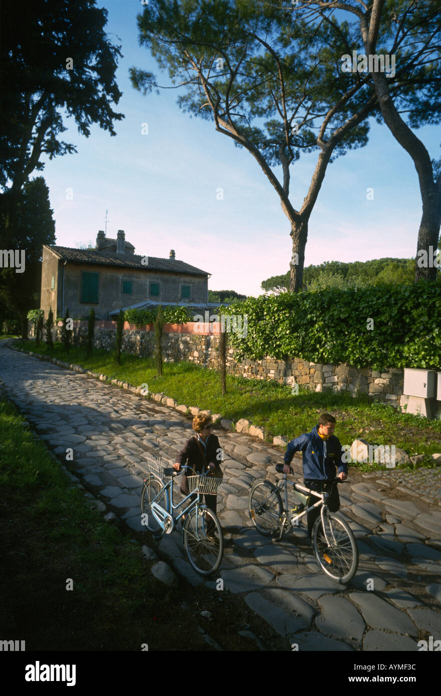 Rome, Italie. Via Appia Antica. Banque D'Images