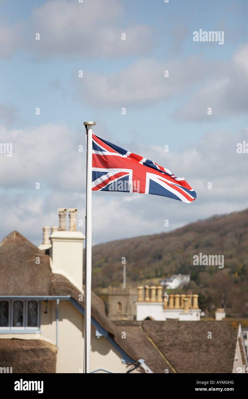 Union flag flying high. Banque D'Images