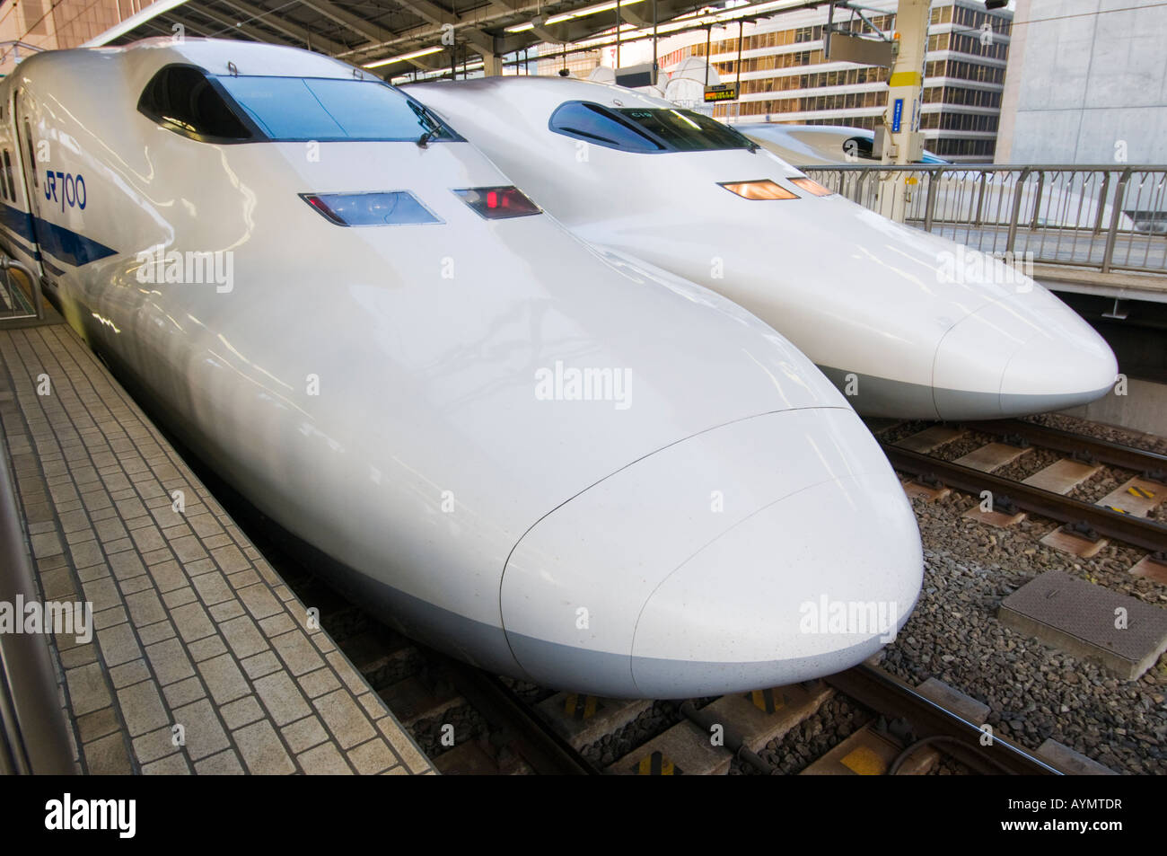"La nouvelle série 700 bullet train Shinkansen au Japon." Banque D'Images