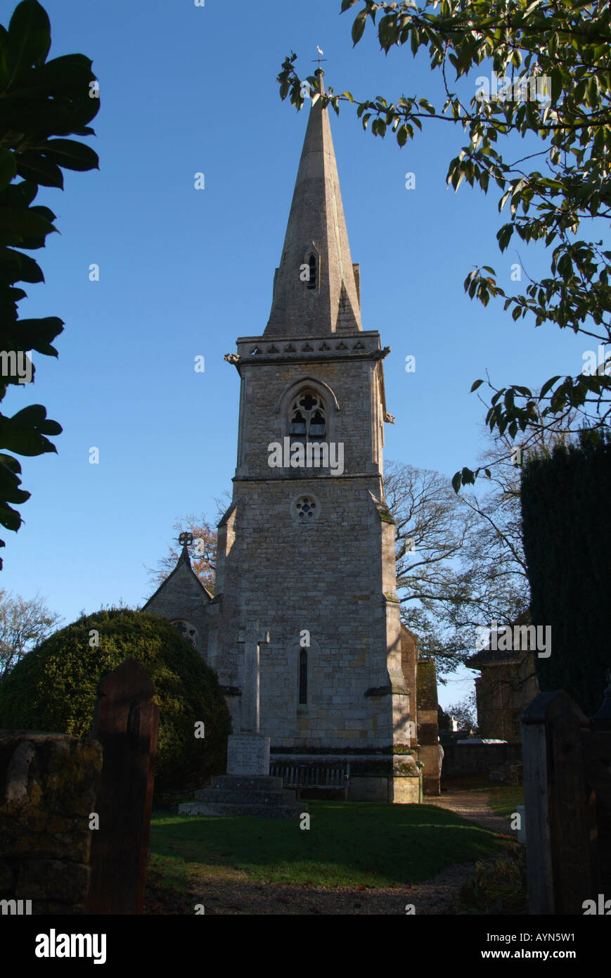 Saint Mary's Church, Lower Slaughter, Gloucestershire, Cotswolds, en Angleterre, UK. Banque D'Images