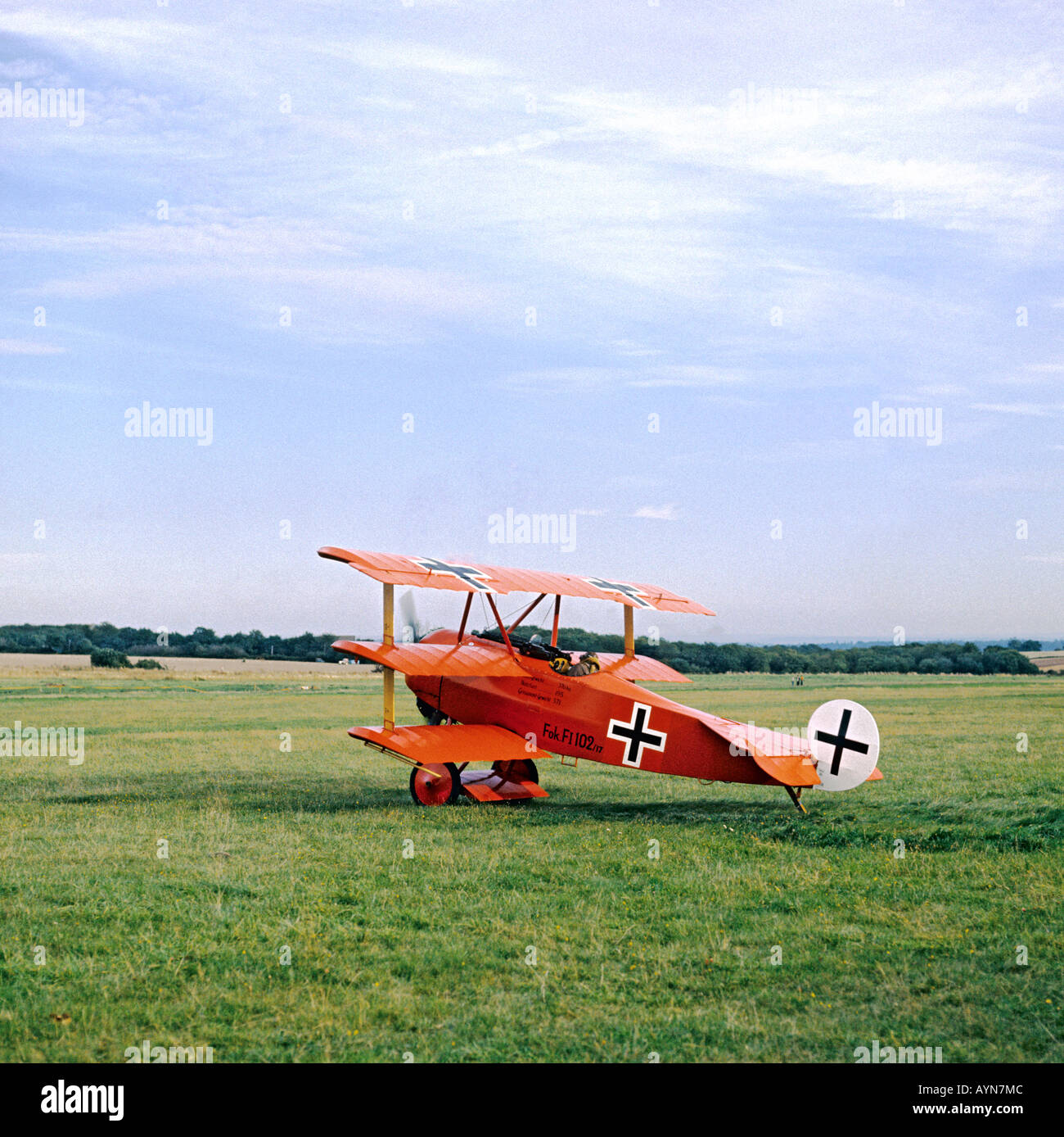 L'allemand Fokker Triplane replica Fok FI102 17 Banque D'Images