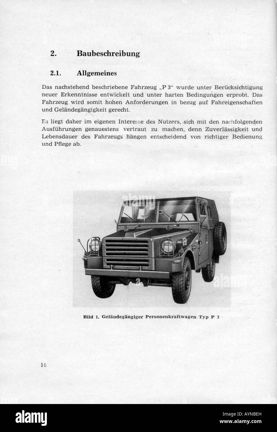 Documents, mode d'emploi, manuel du véhicule militaire hors route P 3, rédacteur en chef : VEB Kooperoperszentrale Automobilbau Karl-Marx-Stadt, GDR, 1962, historique, XXe siècle, années 1960, car, instruction, livre, DDR, Allemagne de l'est, page, Banque D'Images