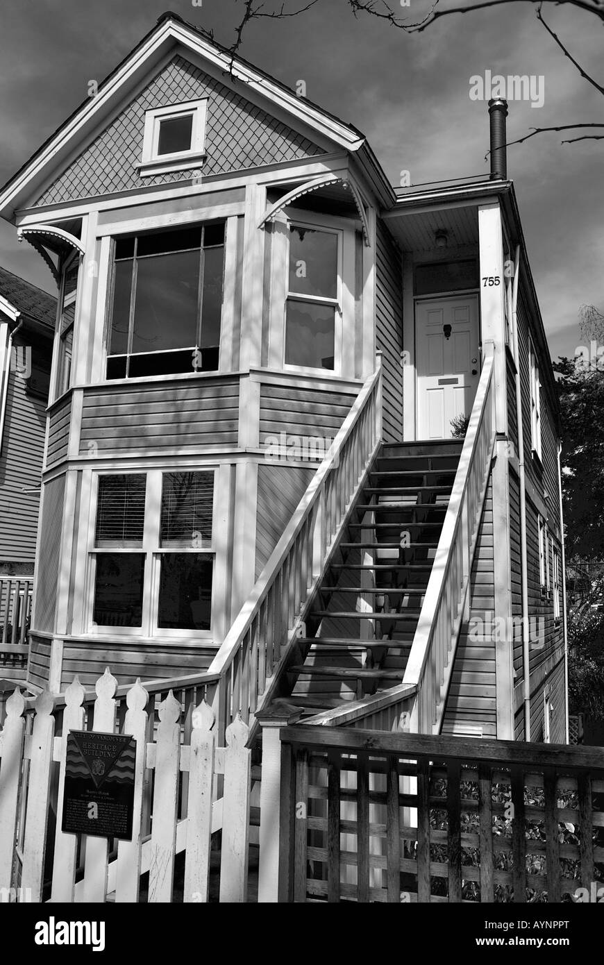 Mason's downtown eastside Duplex immeuble du patrimoine dans le quartier de Strathcona Banque D'Images