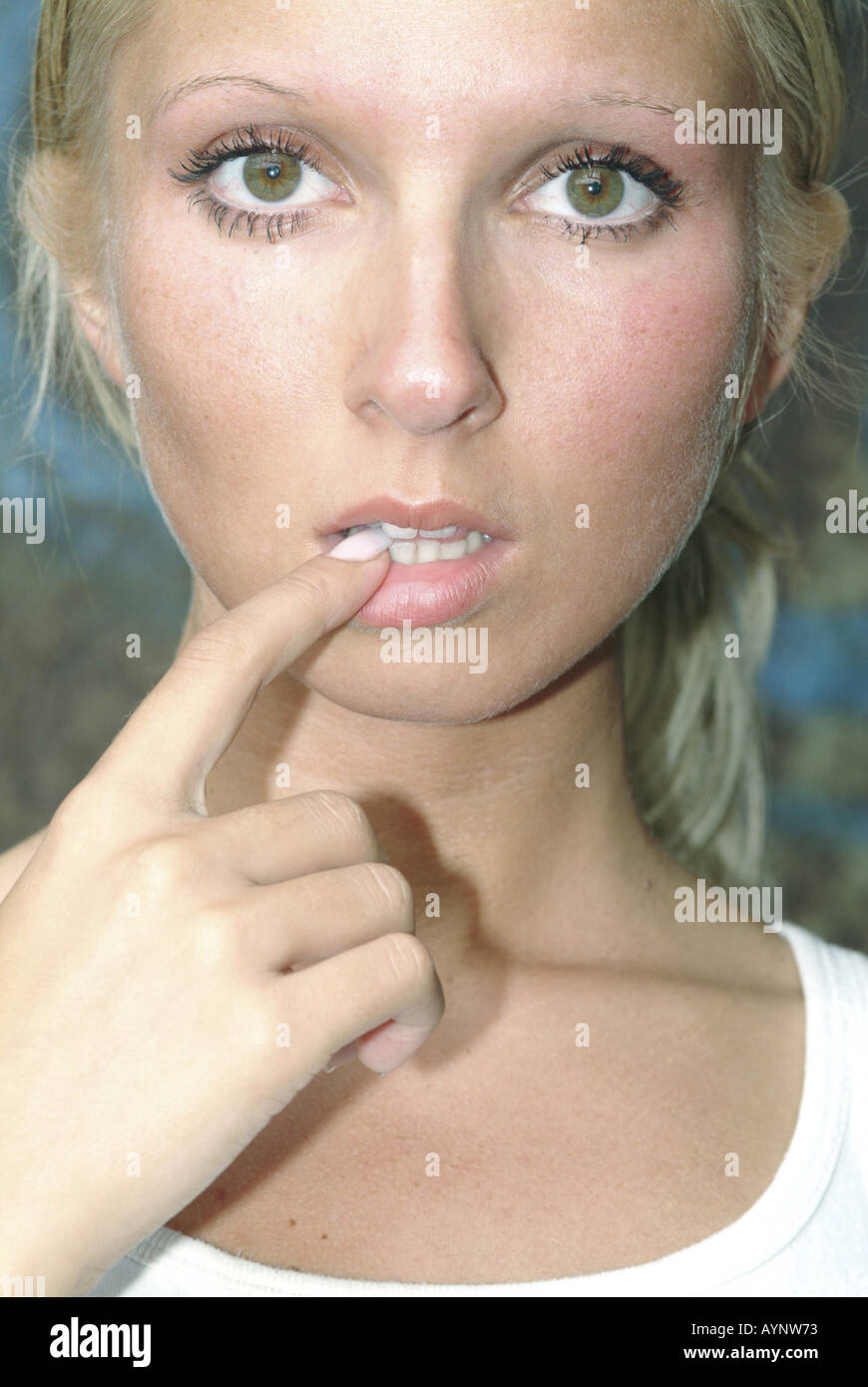 Blondine Naive Banque D'Images