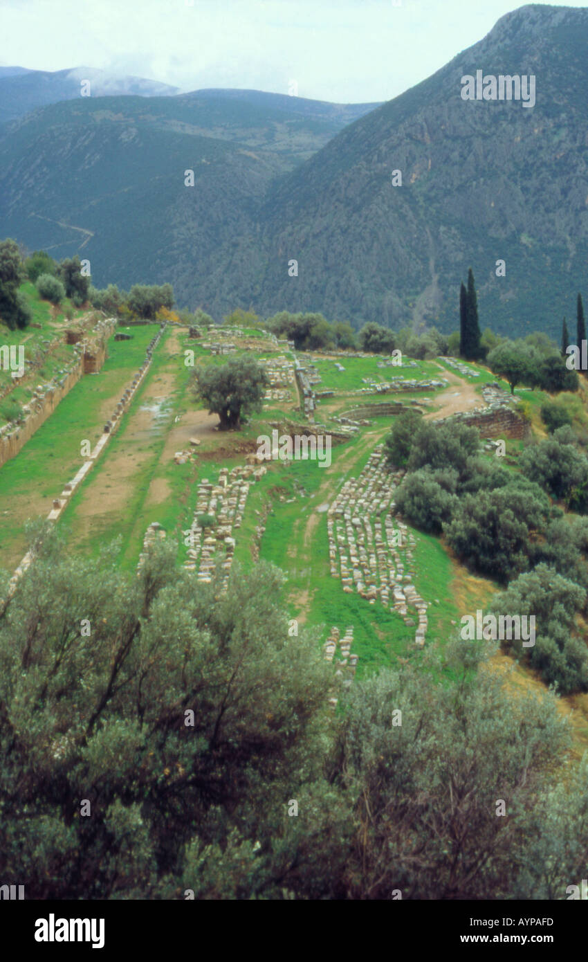 Le stade antique Delphes Grèce Banque D'Images