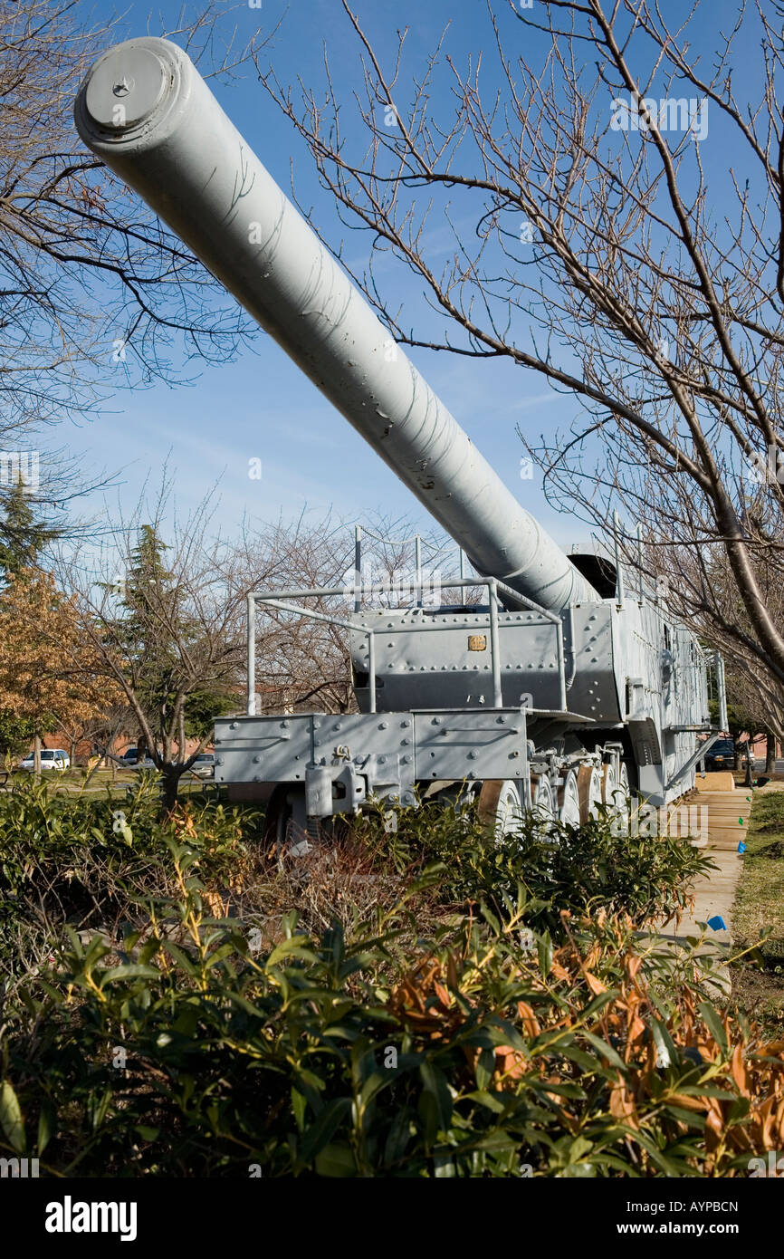 Location de canon à partir de la Seconde Guerre Mondiale I U S Navy Museum Washington DC Banque D'Images