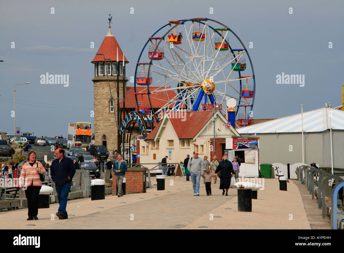 Zone d'amusement par scarborough South beach tourist resort North Yorkshire angleterre uk Banque D'Images