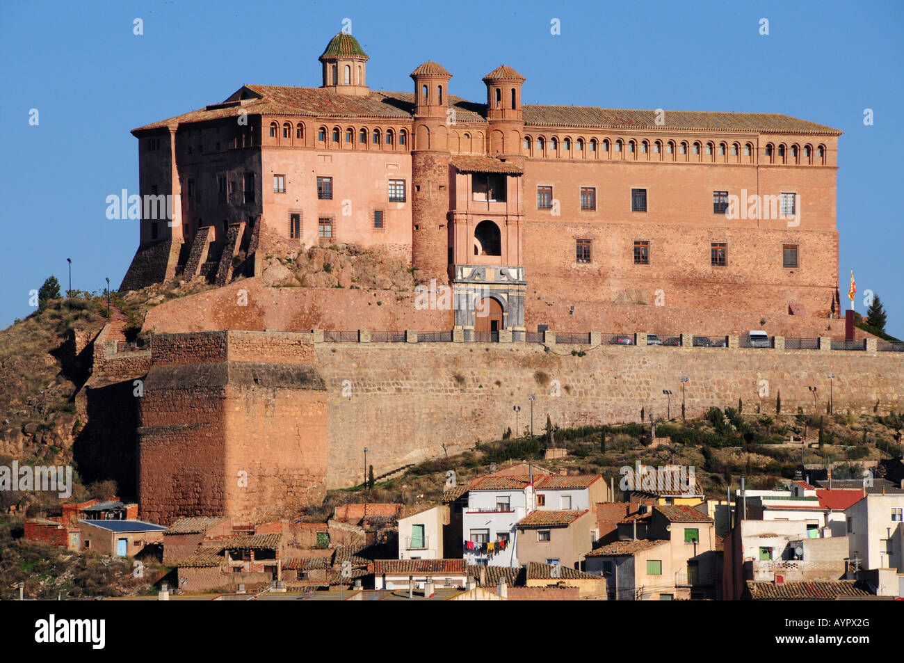 Palacio del Papa Luna (Le Pape Benoît XIII), Illueca, province de Saragosse, Aragon, Espagne, Europe Banque D'Images