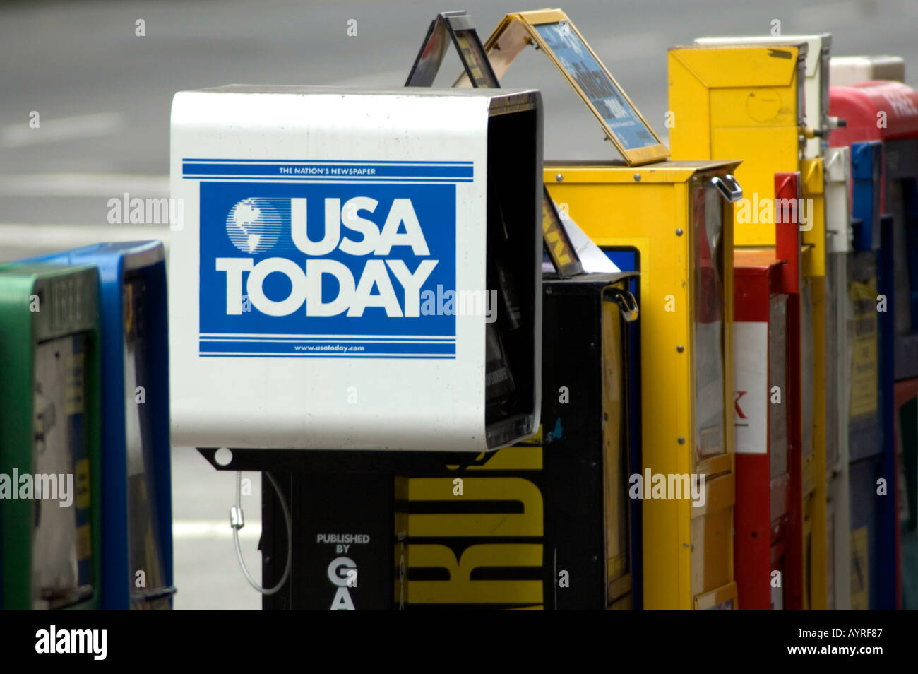 Distributeur de journaux USA TODAY SAN FRANCISCO CALIFORNIA UNITED STATES OF AMERICA USA Banque D'Images