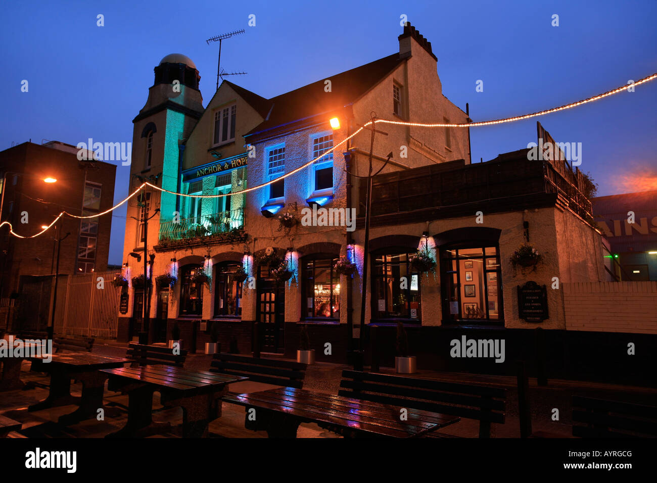 D'und'espère Pub dans Greenwich sur la rive sud de la Tamise, Londres, Angleterre, Royaume-Uni Banque D'Images